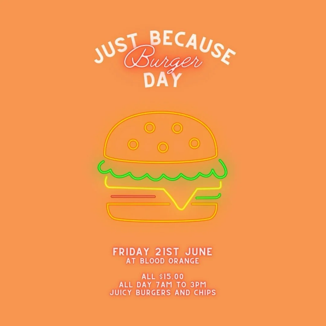 Our next burger day is around the corner! 

Friday 21st June
$15.00 burgers and chips 🍟 
7am - 3pm

The line up:

Double pattie, double cheese, tomato sauce, mustard, red onion and pickles #crowdfavourite

Southern fried chicken, honey mustard aioli