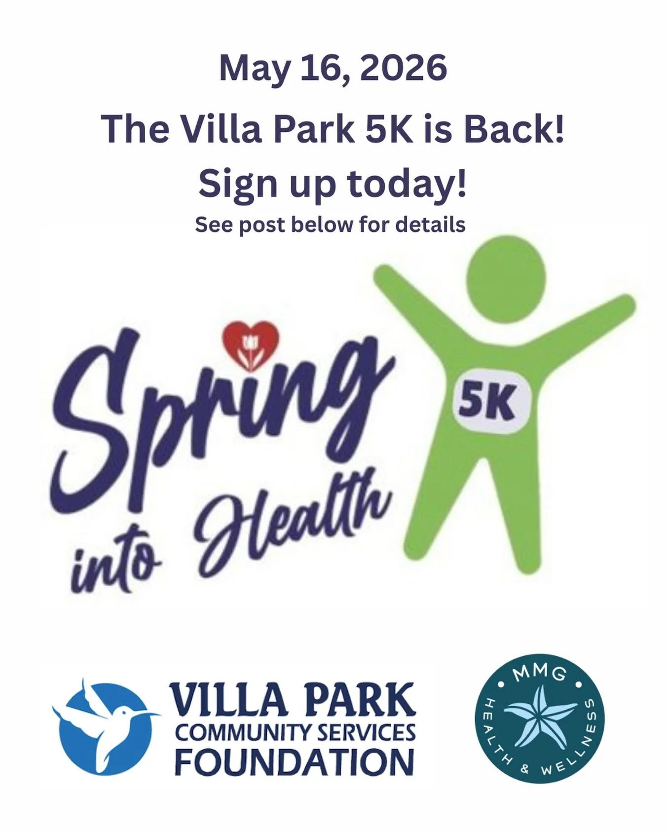 Super excited to have the support and collaboration of the @vpcsfoundation to bring the 2nd annual health and wellness fair to our community! 

Making the event even better this year, is the return of the beloved Villa Park 5K! Join us and bring your