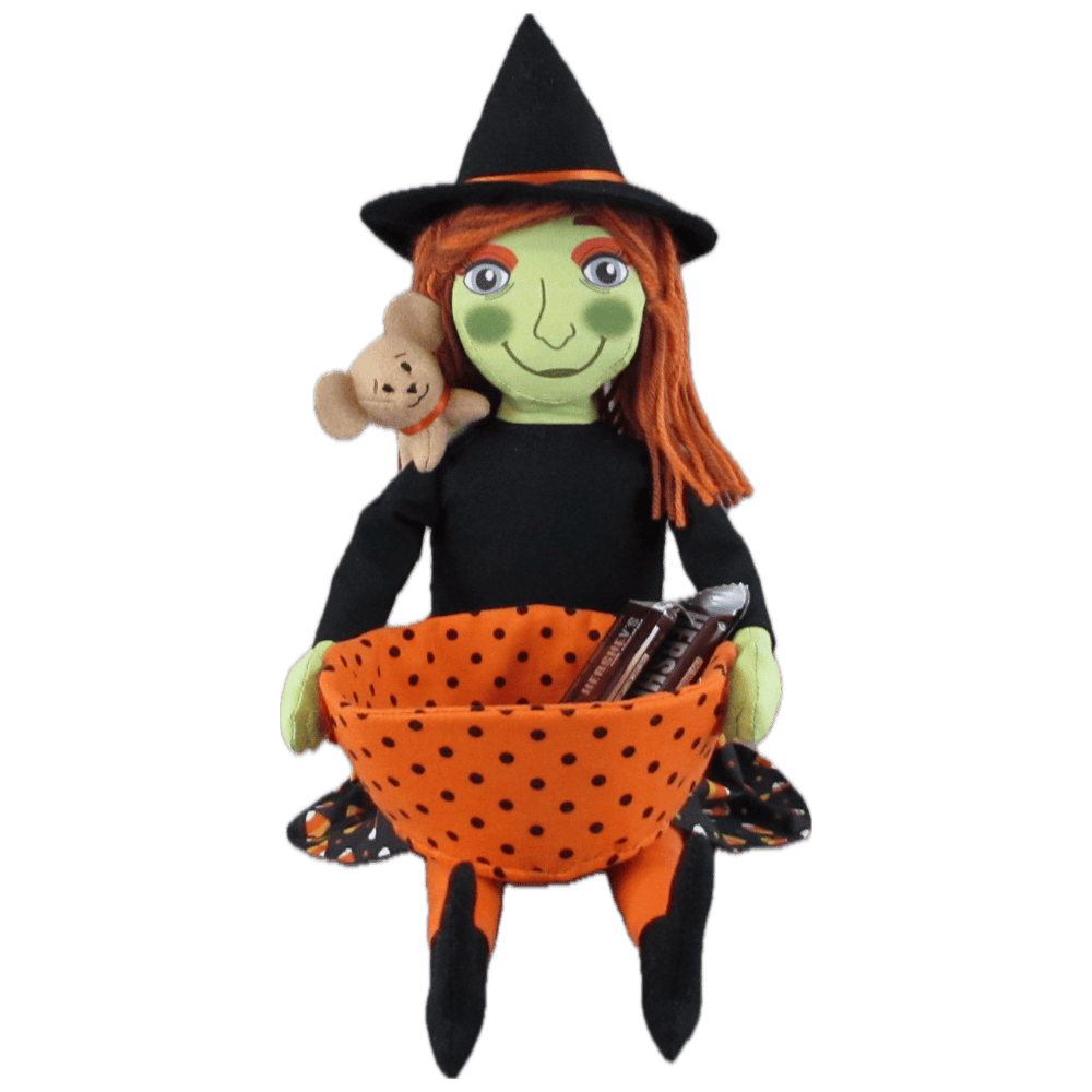Witch Grannie soft toy with candy