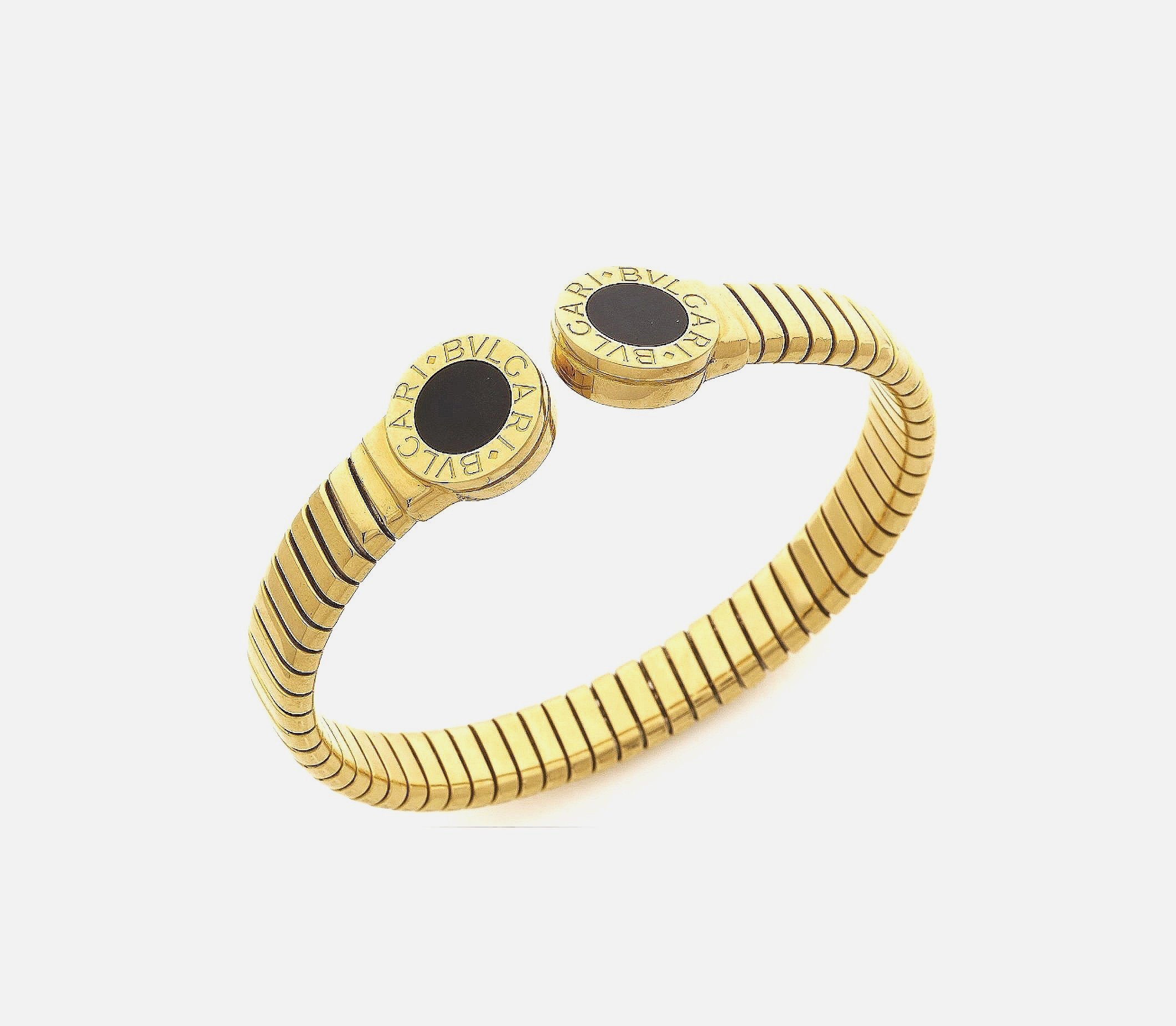 BVLGARI • Gold and onyx bracelet