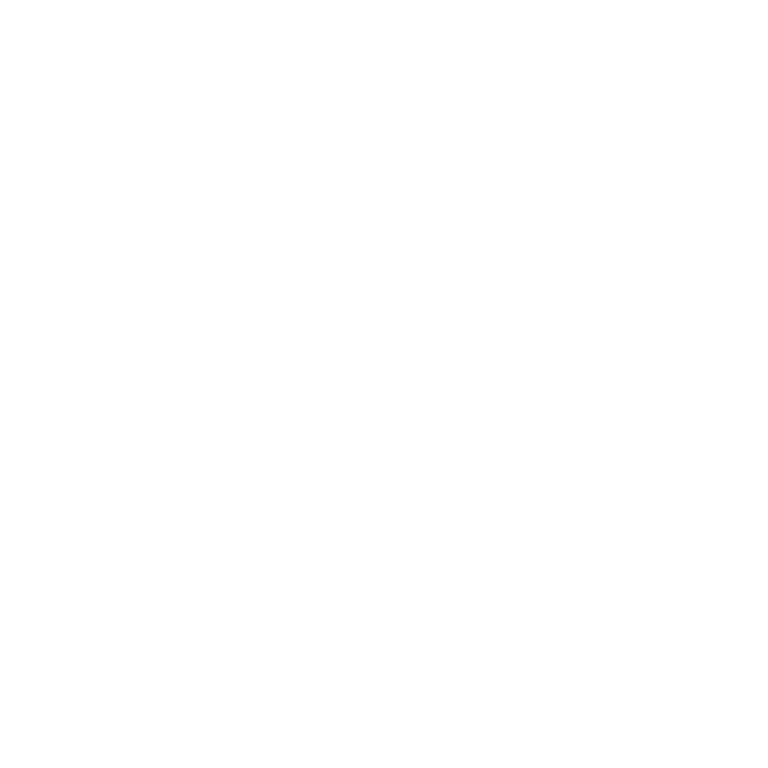 Black background with a large white circle in the center containing a black play button icon.