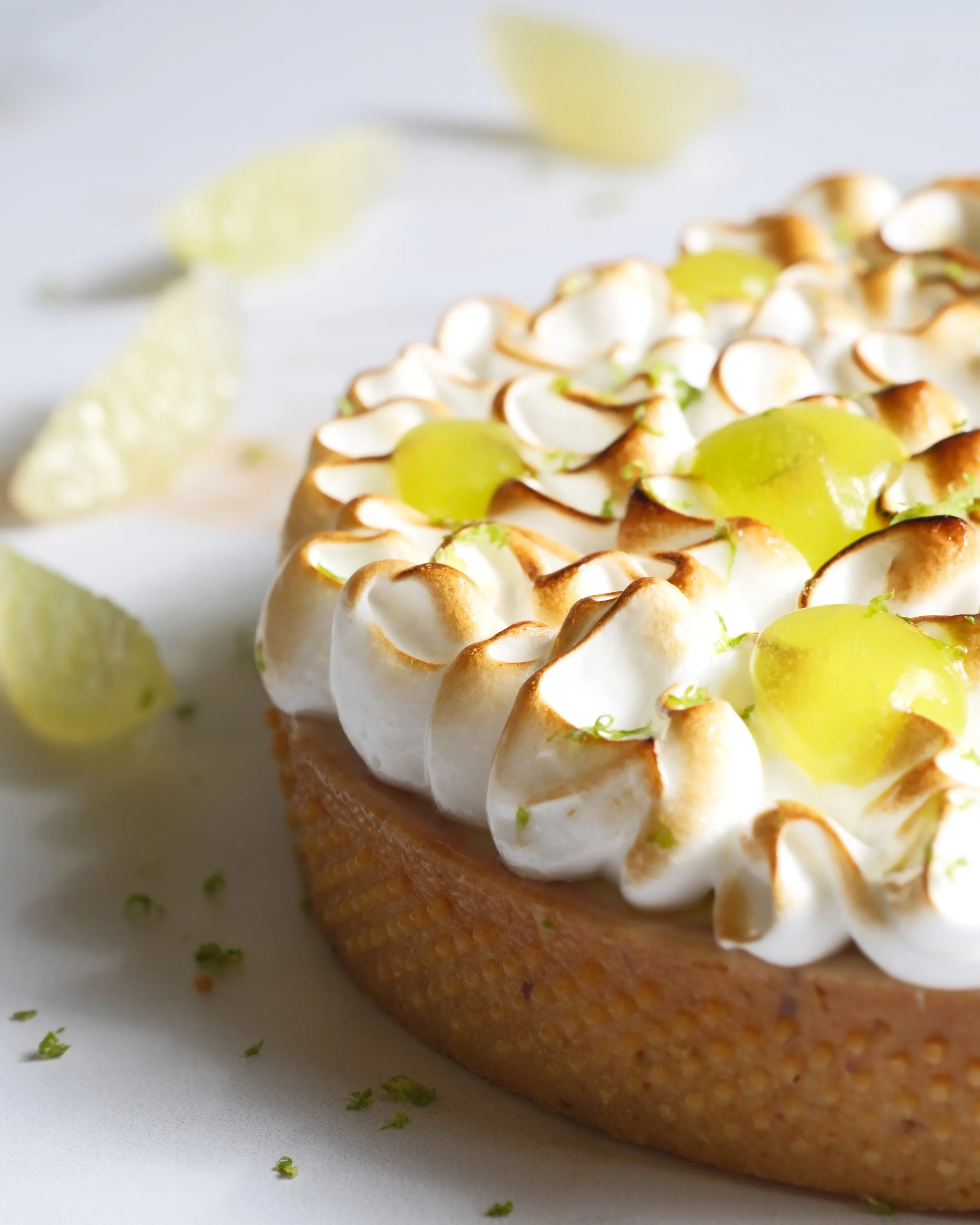 Tarte citron vert meringuée