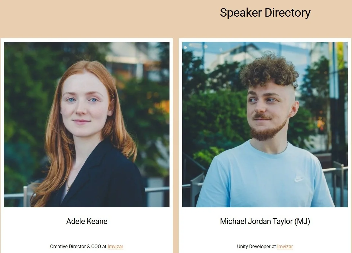 Speaker Directory - Showcasing the Experts in Immersive Technologies