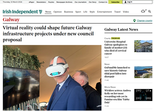 VR moving into the mainstream of Irish Local Government Planning