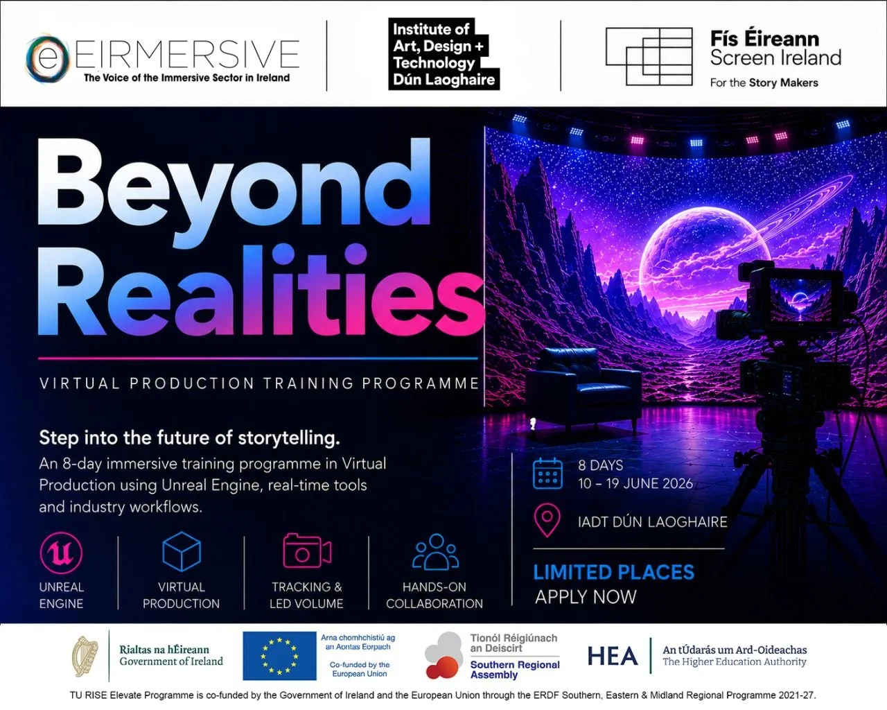 Announcing Beyond Realities, our FREE 8 day Virtual Production training programme