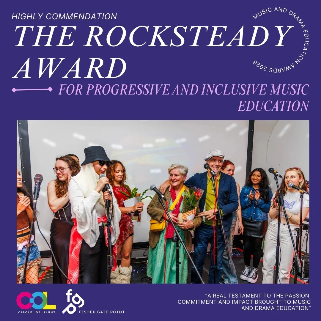 We&rsquo;re incredibly proud to share that Circle of Light has received a Highly Commended recognition in the Rocksteady Award for Progressive and Inclusive Music Education at the Music &amp; Drama Education Awards 2026. ✨🎶

Circle of Light is a you
