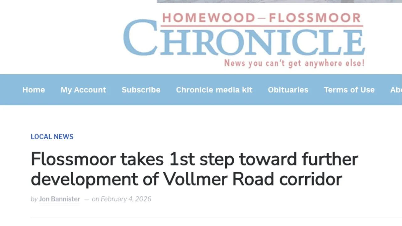 Flossmoor Advances Planning Efforts Along Vollmer Road Corridor