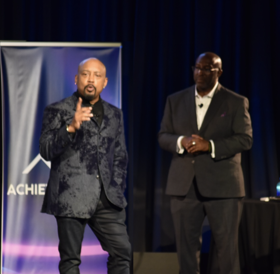 daymond john and bo kemp on achieve summit stage