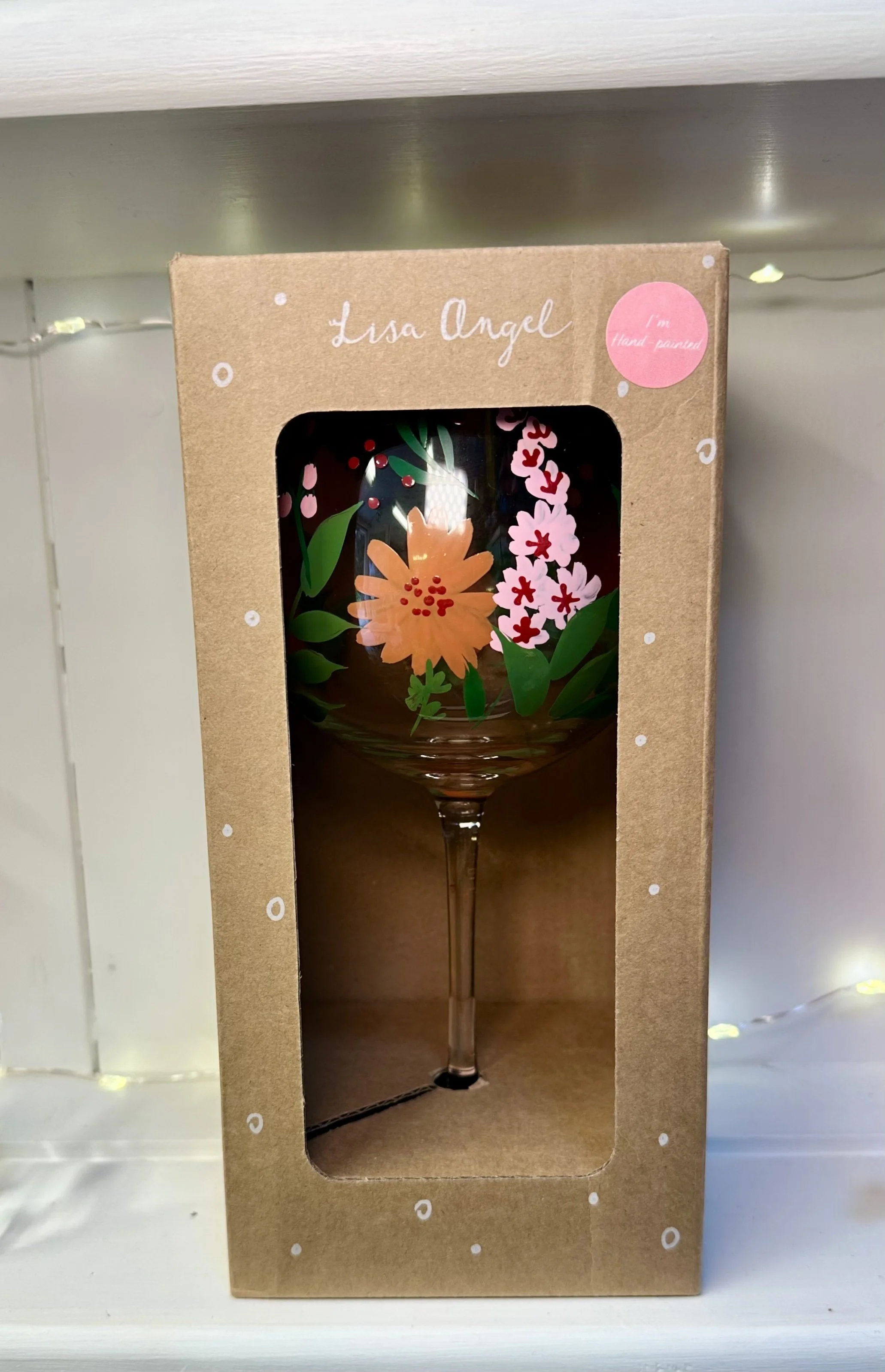 Lisa Angel Hand Painted Gin Glass
