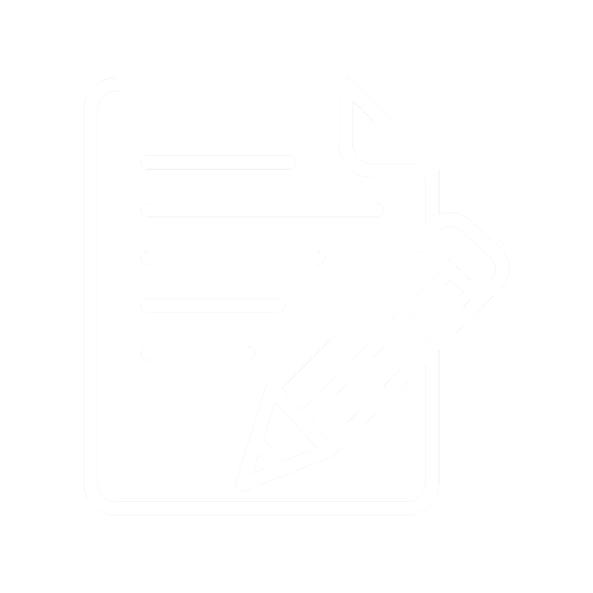 Outline of a document with lines of text and a pencil, symbolizing writing or editing a document.
