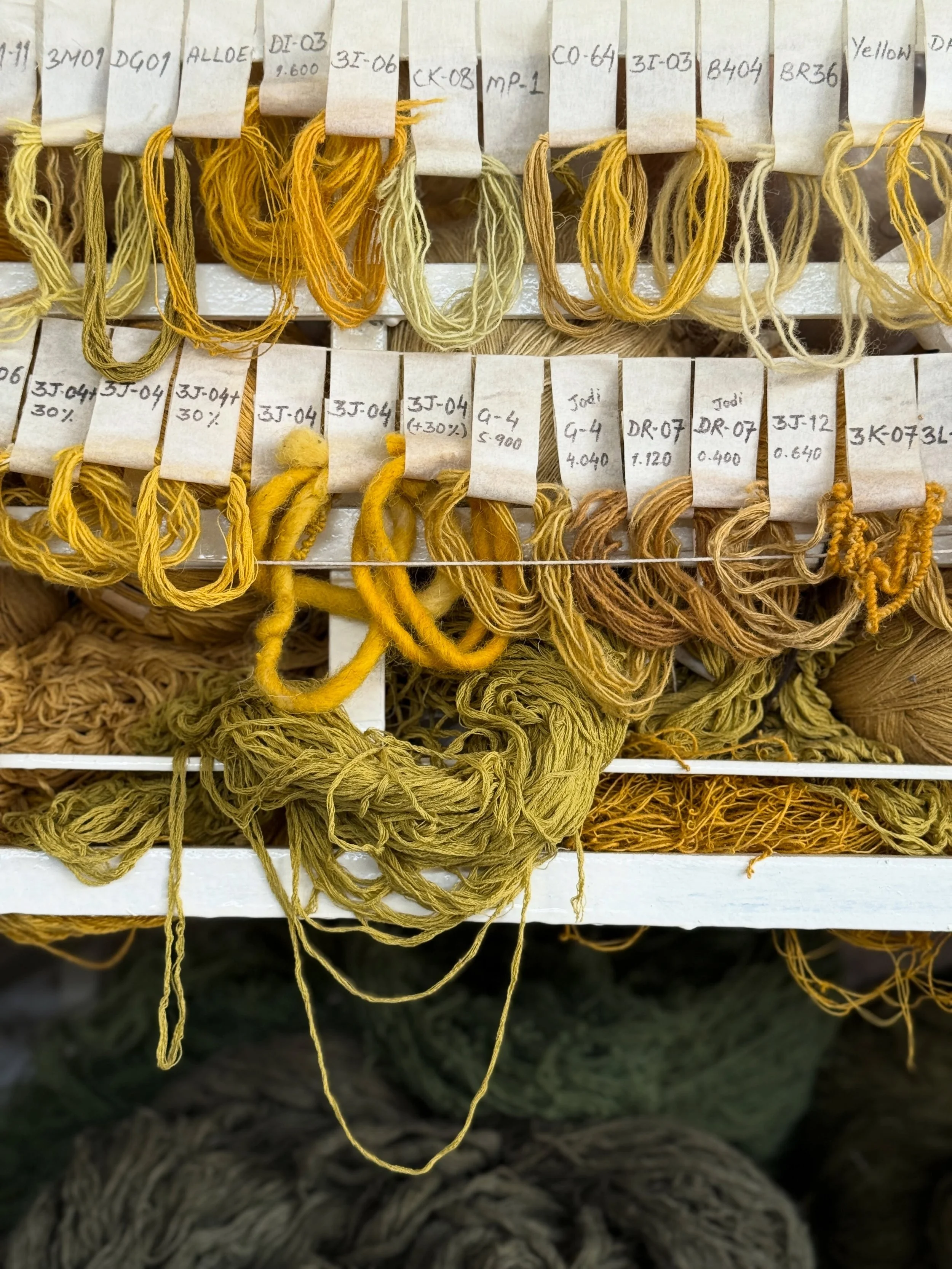 MATERIAL ARCHIVE  
~ Future possibilities for surplus yarn ~ 

Designed with care, every rug at @karnorr and @karuna_facility balances traditional craftsmanship with an approach that values materials beyond their first purpose.

Inside the yarn archi