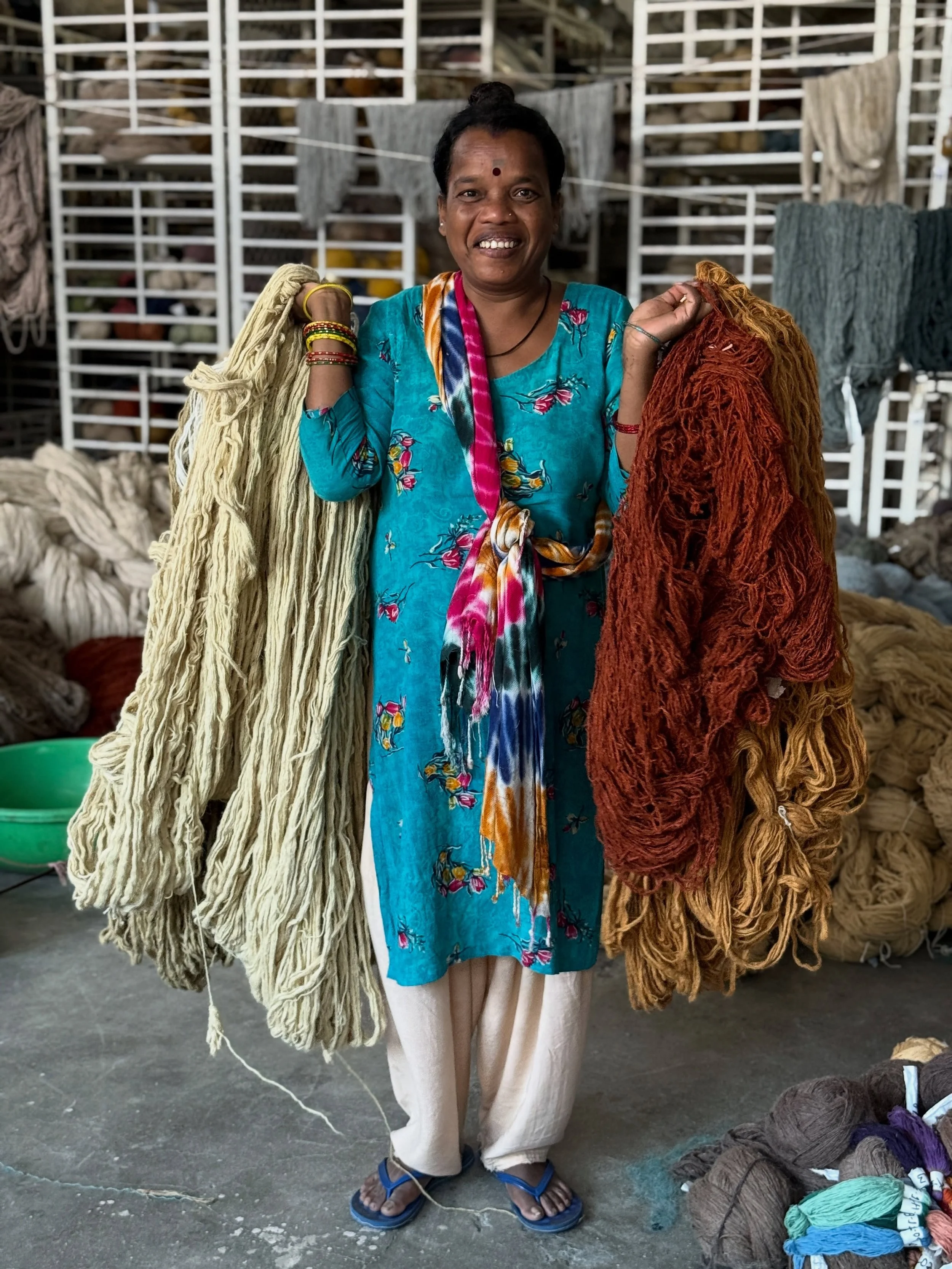 This is Neela, one of the artisans at @karnorr 

Preparing the yarn is one part of the long journey behind every hand-knotted rug. Before weaving begins, each skein is carefully sorted, dyed and organised🧶

~

Glenn Adamson&rsquo;s Thinking Through 