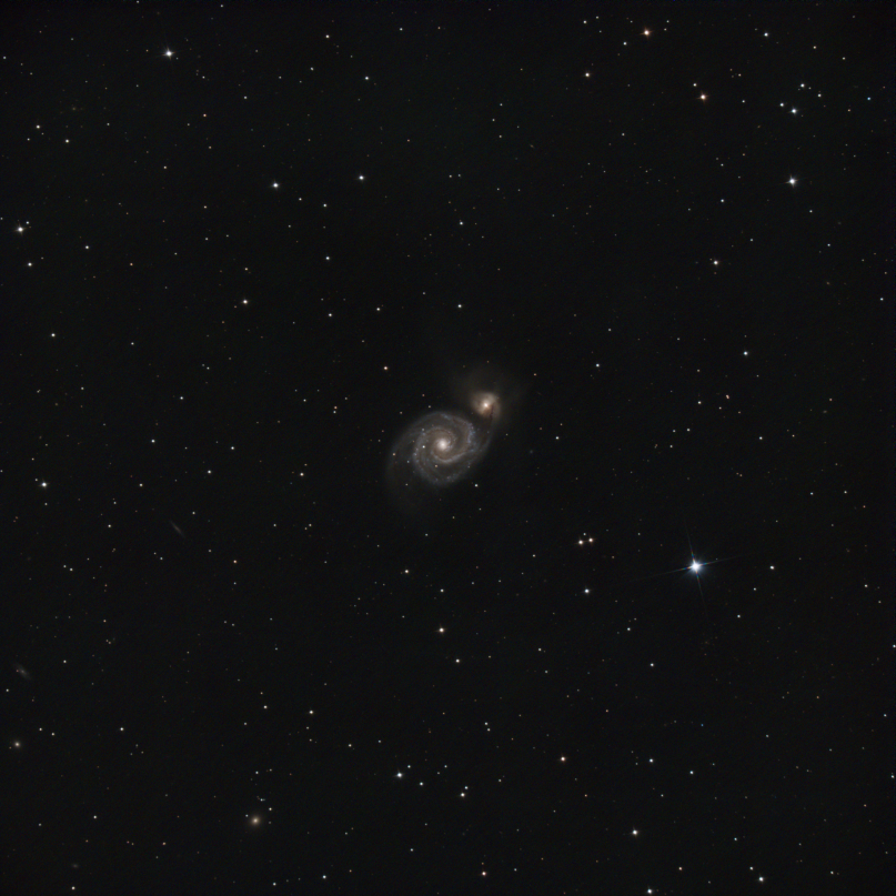 Whirlpool Galaxy (M51) by Student Member Will Warren