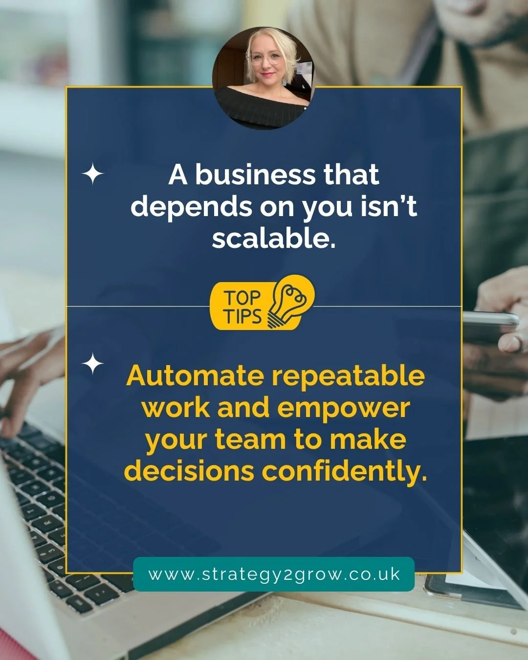 If your business stops when you do, it&rsquo;s not a business, it&rsquo;s a job you own.

Scalability starts with systems and empowered people.

Automate the repetitive. Delegate the rest with confidence.

Freedom is built, not found.

#ScalableBusin