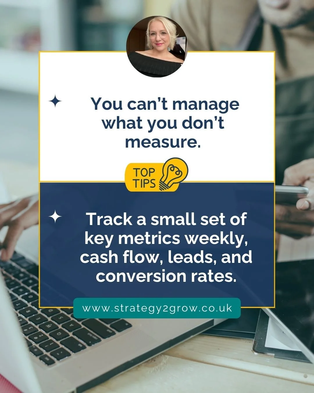 &ldquo;What gets measured gets managed.&rdquo; Peter Drucker

Most businesses drown in data but starve for clarity.

Pick your vital few metrics, cash flow, leads, conversion rates, and track them weekly.

Visibility drives better decisions.

#Metric