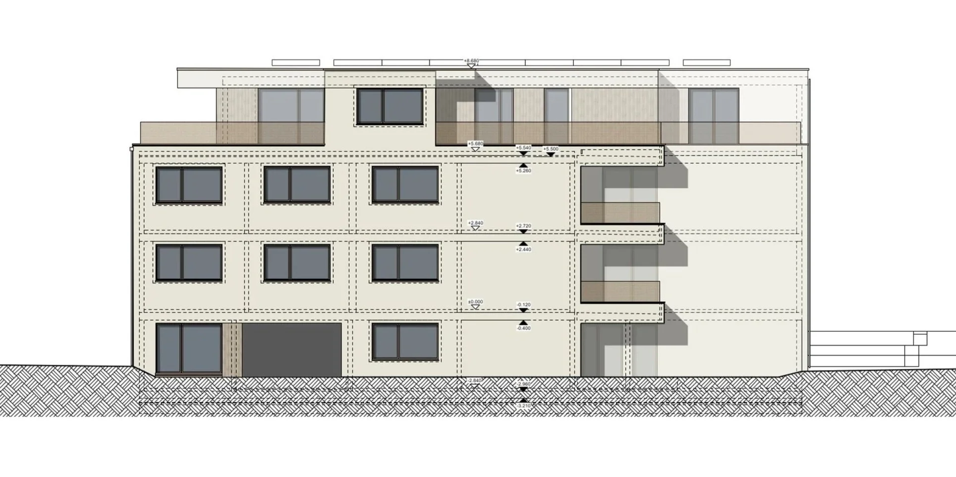 Neubau drei Mehrfamilienhäuser