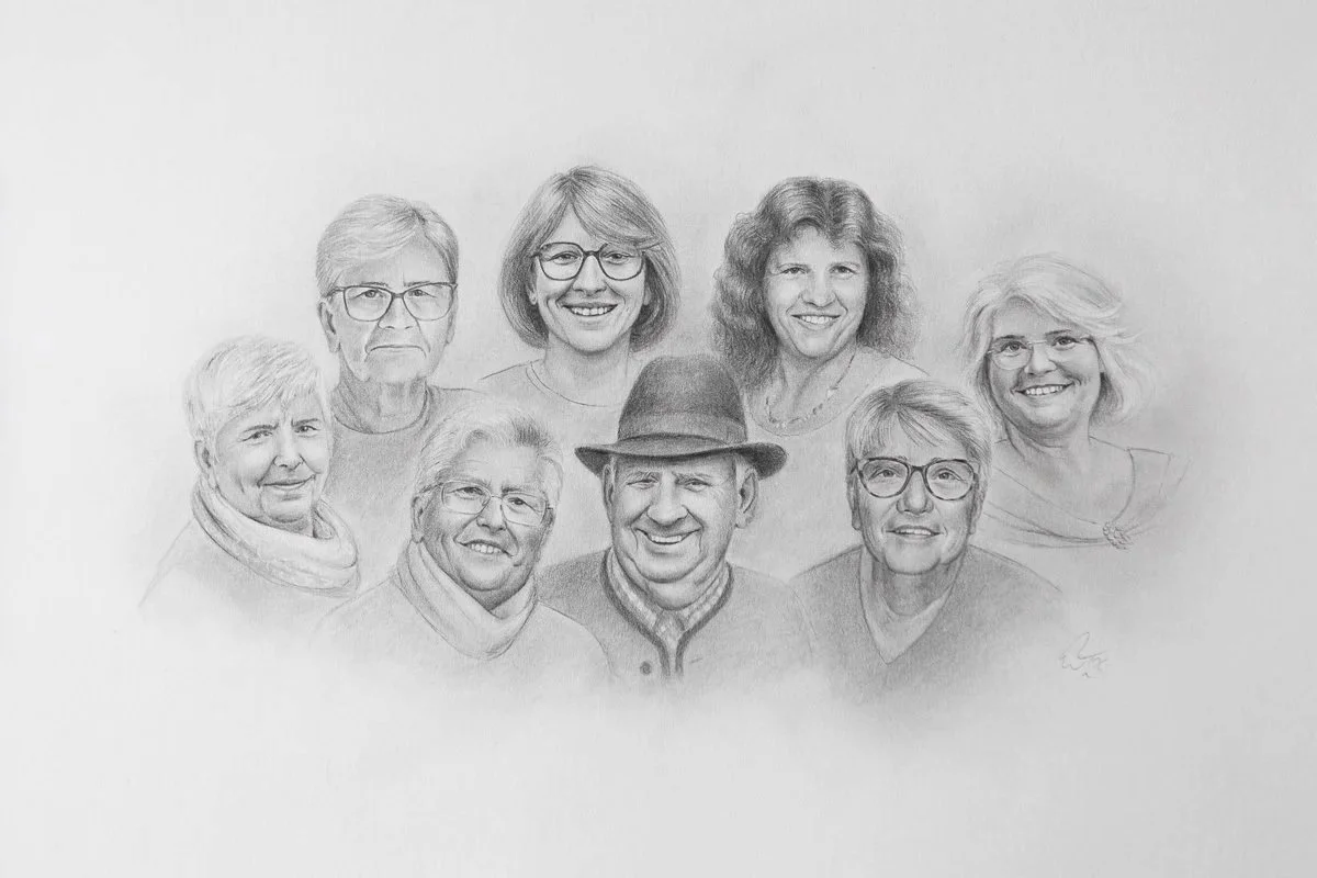 Familienportrait mit Verstorbenen