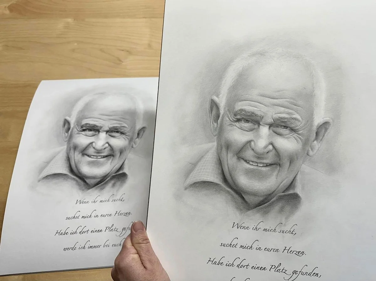 Zeichnung und Kunstdruck