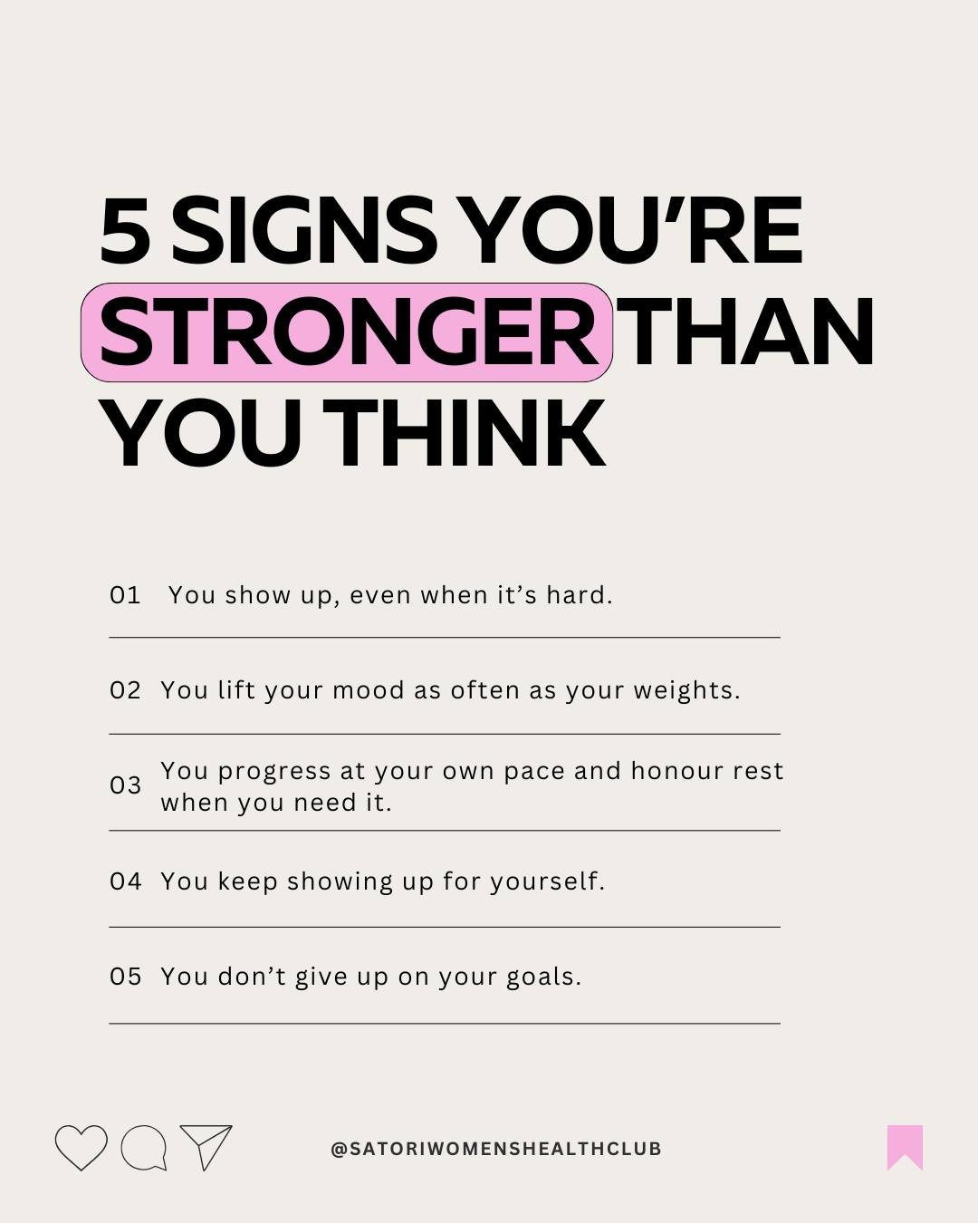 Save this for the days you forget how far you&rsquo;ve come 💪
You&rsquo;re stronger than you think &mdash; always.

#femalefitnessmotivation #strongwomen #womensonlygym