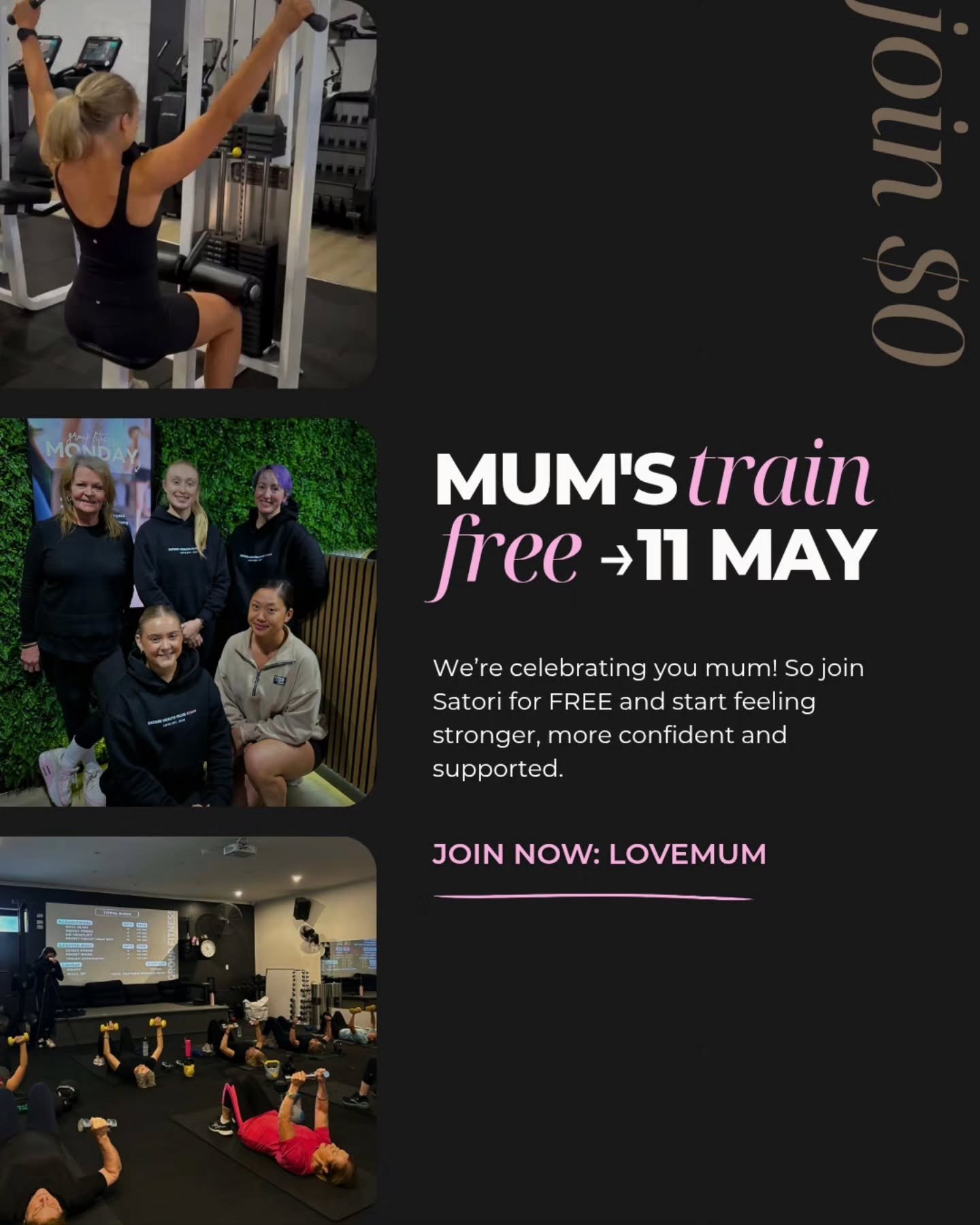 We&rsquo;re celebrating you, Mum 🤍

Join Satori FREE and start feeling stronger, more confident, and supported. 🙌

✨️ 24/7 Women&rsquo;s only gym
✨️ Unlimited group fitness
✨️ Reformer Pilates on demand
✨️ Tailored Personal Training
✨️ Infrared Sau