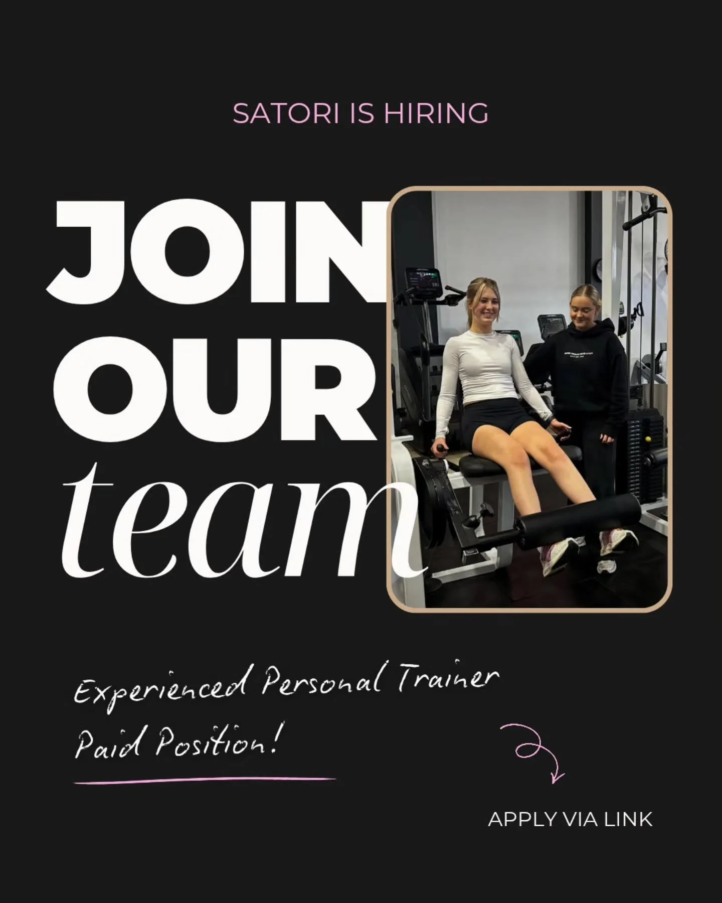 📢 PASSIONATE PERSONAL TRAINER WANTED

We're looking for an experienced Personal Trainer to join our team and support women in our community 🙌

If you or someone you know is passionate about empowering women to feel stronger, move better and become 