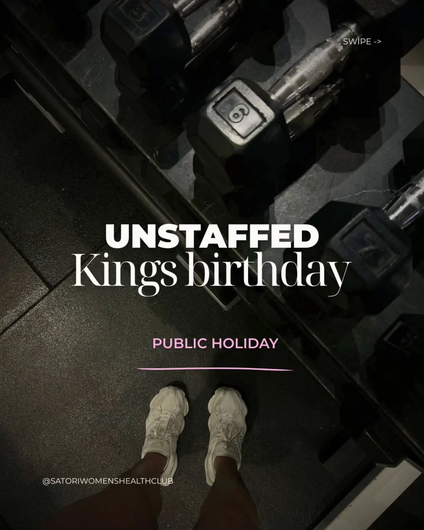Long weekend plans?
We've got you covered.

The club will be unstaffed on Monday 8th June for the King's Birthday Public Holiday, however selected classes will be running!

✨️8:00am - Strong
✨️9:00am - Shred 45
✨️9:45am - Beginner Strong

Be sure to 
