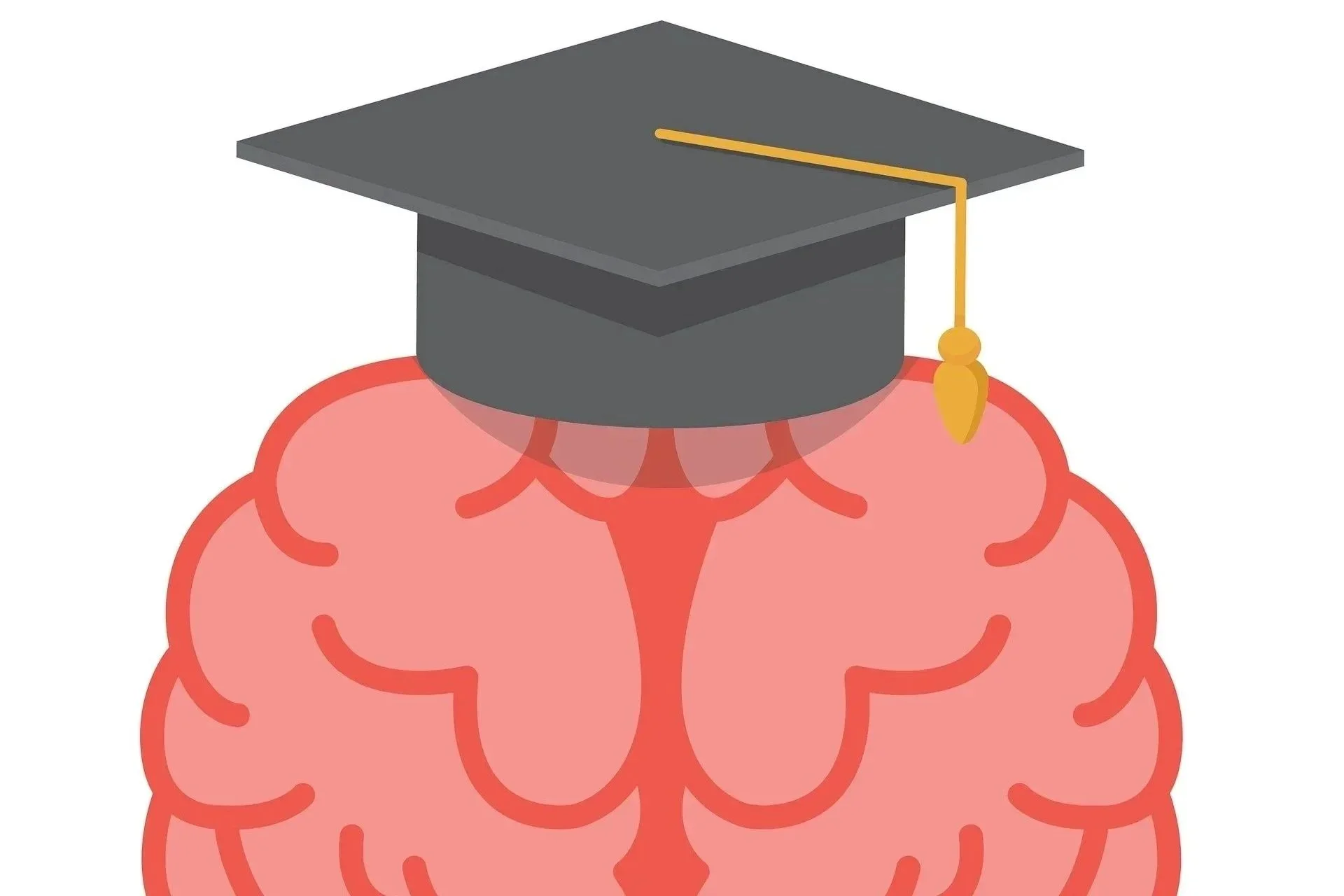 brain in mortar board hat
