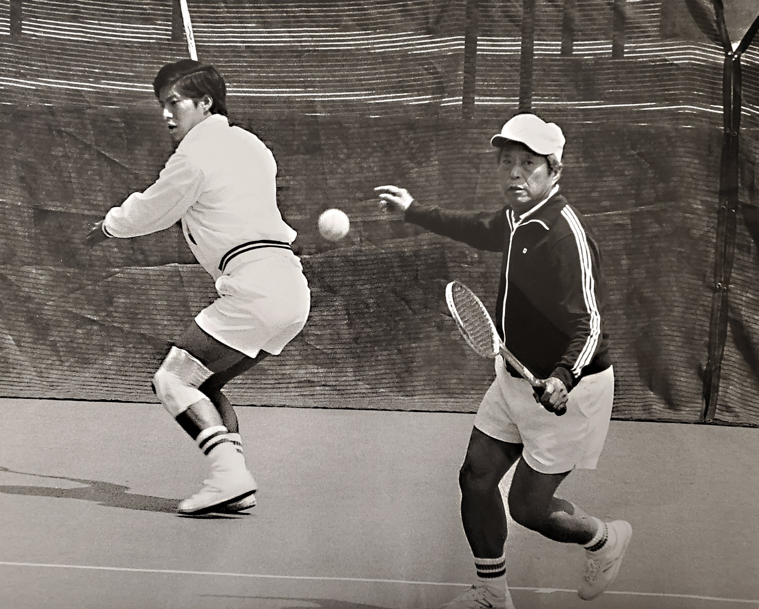 Father-Son Tennis. We probably played tennis together for 50+ years. We were pretty good!!