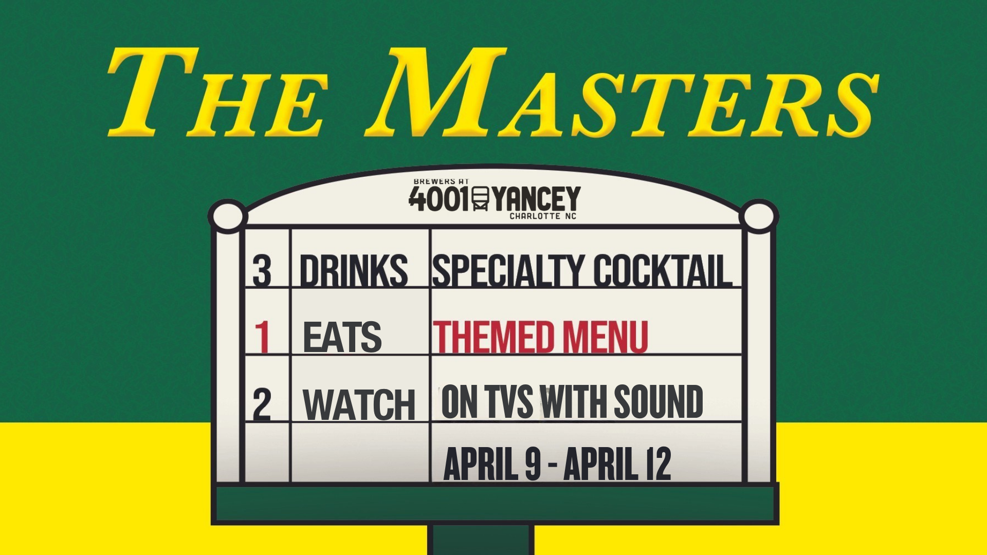 Masters Weekend at Yancey