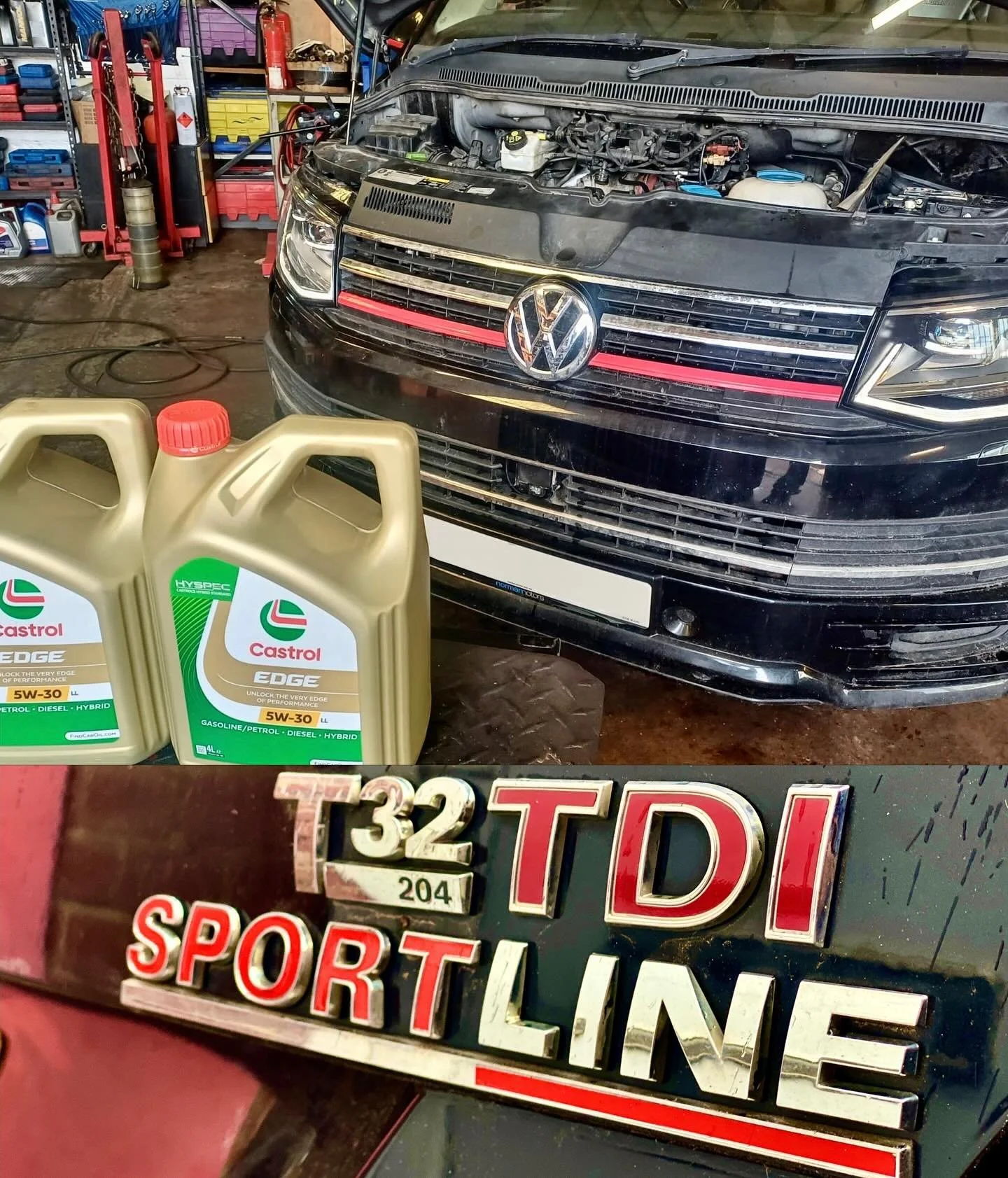 🏁 Volkswagen T32 Twin Turbo TDi 204 SportLine 🏁

Vehicle recovered from Cornwall for engine failure. 
Upon inspection we found that one of the con-rods had bent while slightly damaging the block sleeve and crankshaft bearings. 

We managed to save 