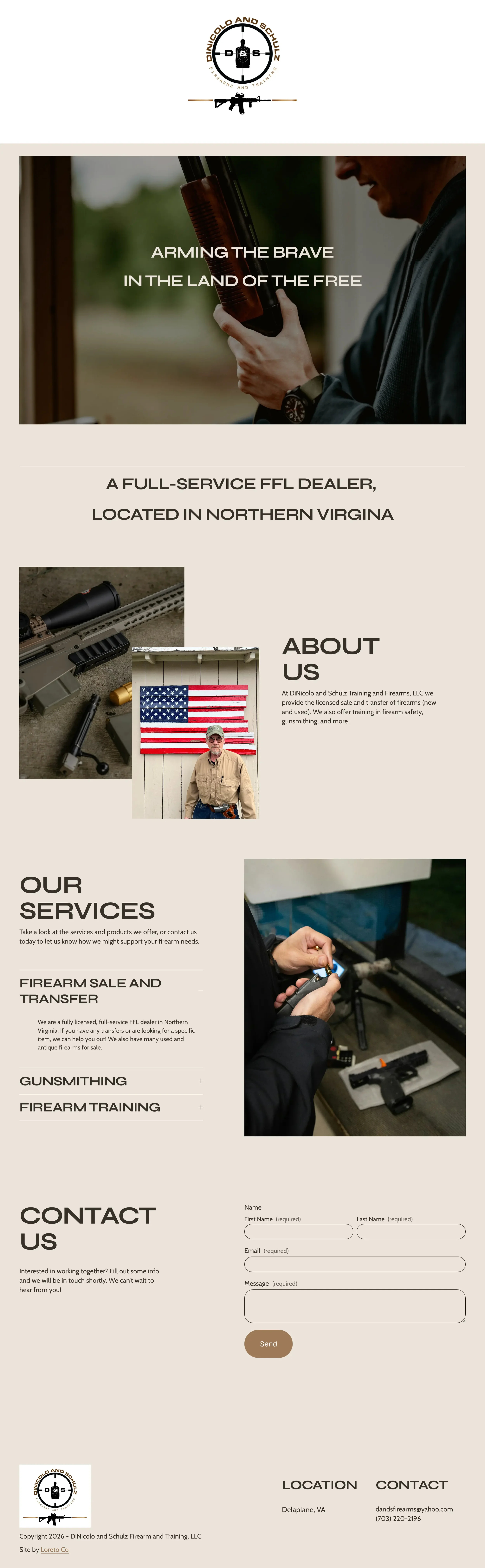 Delaplane Guns Website