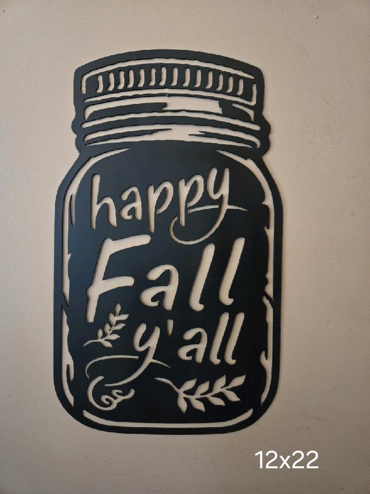 Happy Fall Mason Jar Sign