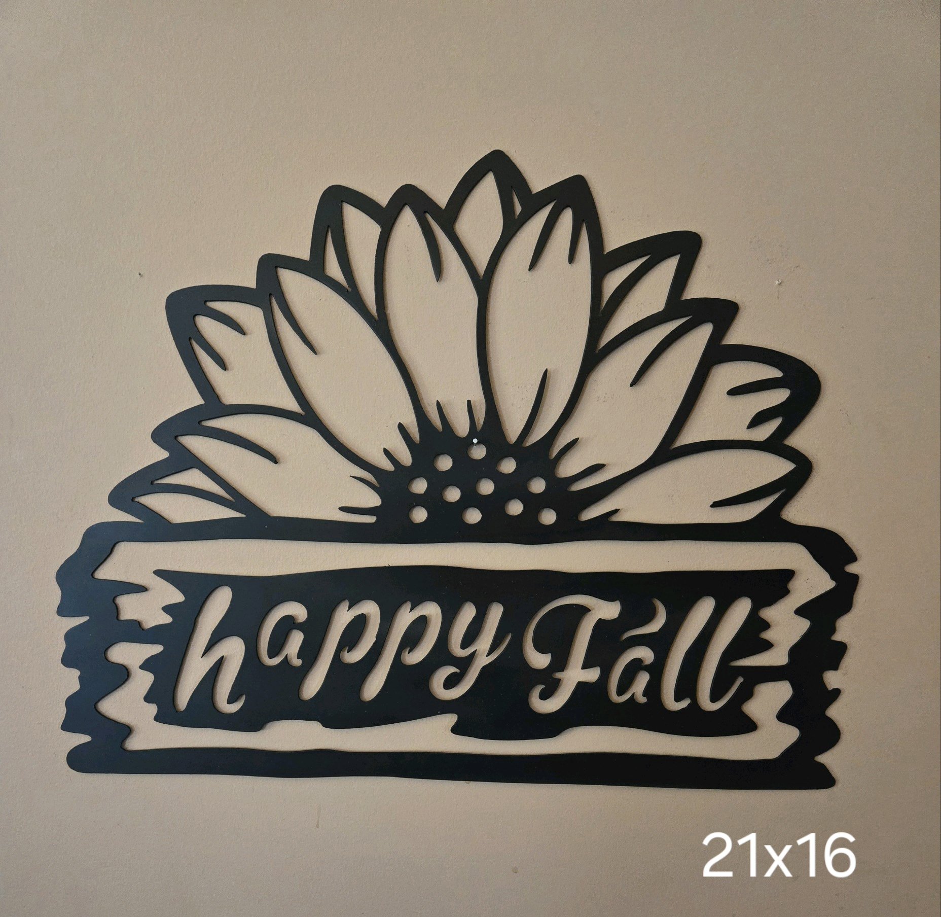 Happy Fall Flower Sign