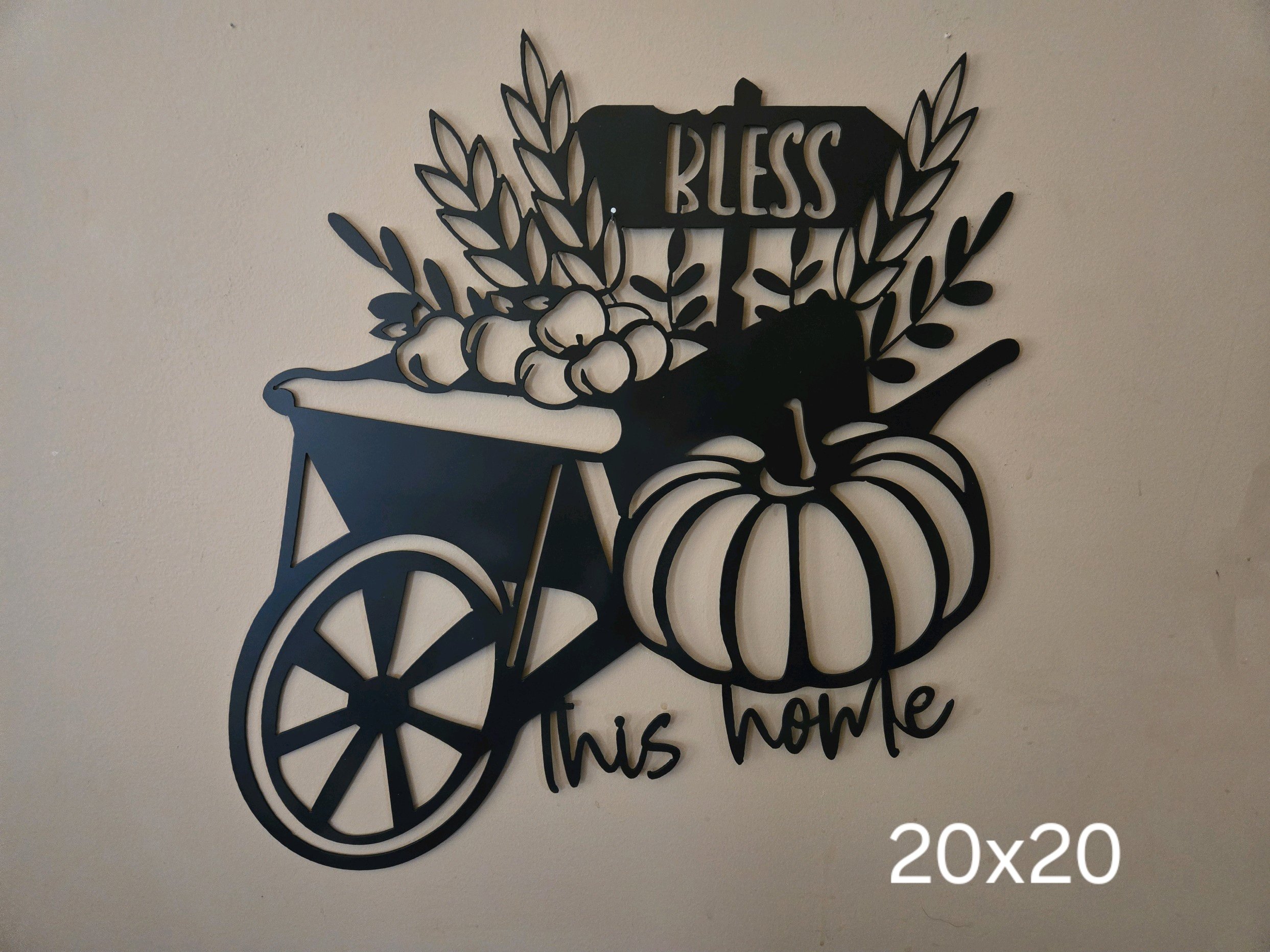 "Bless this Home" Fall Sign