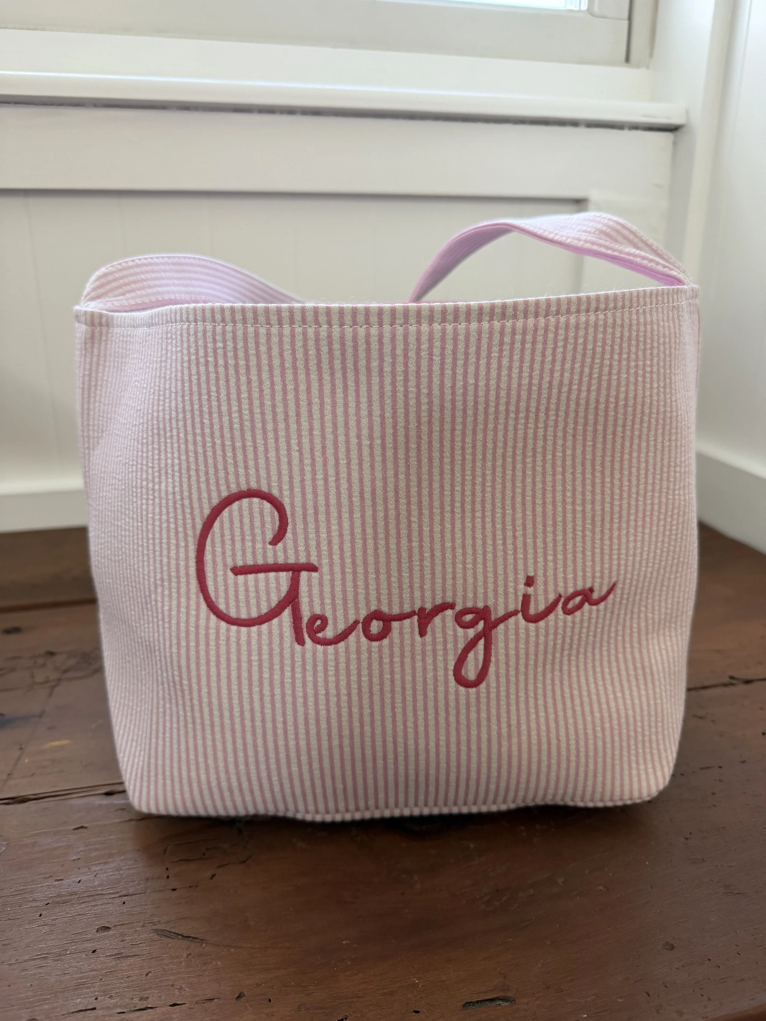 Seersucker Easter Basket