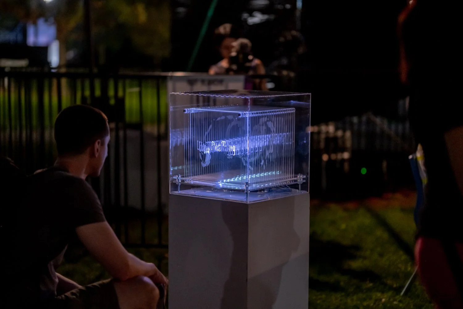 Tommy Truong, video and sculptural installation "My name is 張麟發 Tommy Lan Phat Truong 2.0",  Photo by Jae Yang