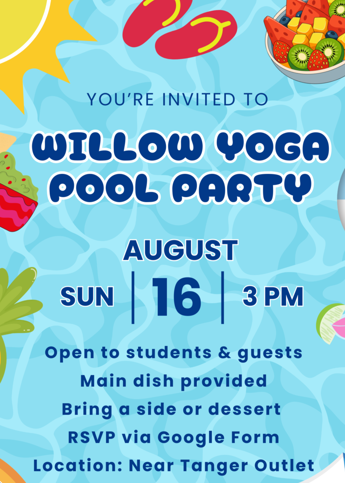 Willow Yoga Pool Party