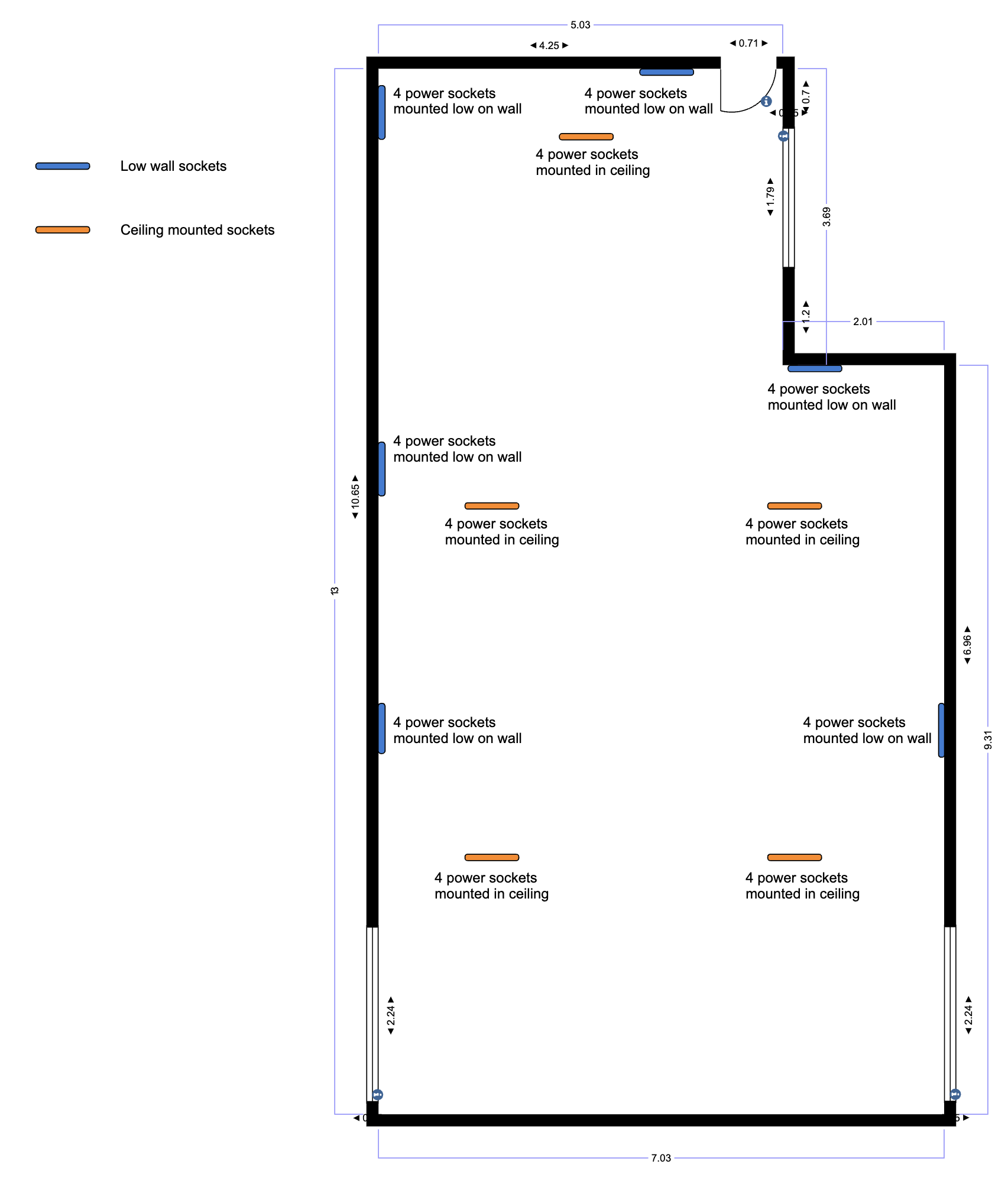 York Road Studio floor plan