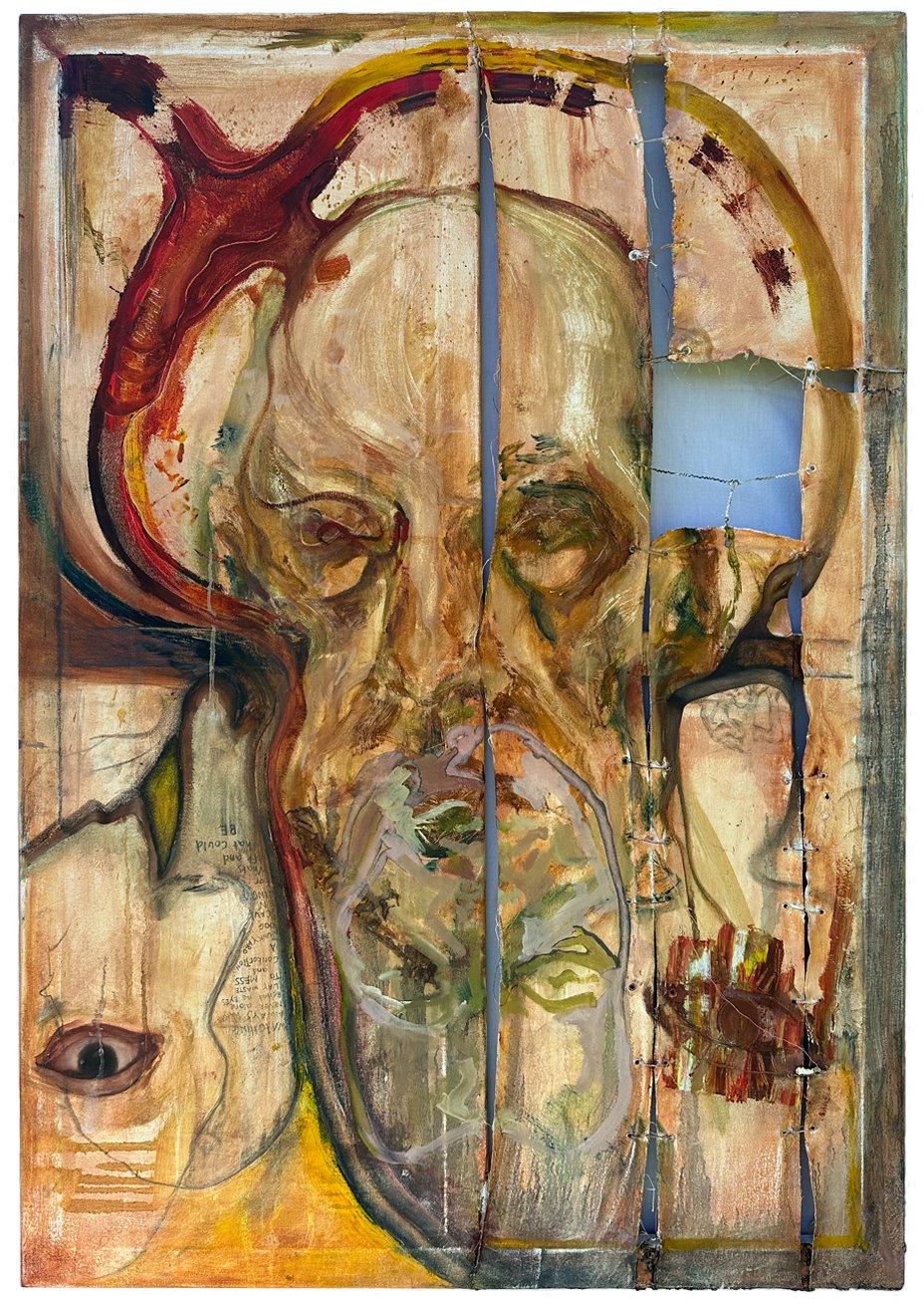 Ravenous - Oil, Graphite, Chalk - 152cm x 102cm - 2022