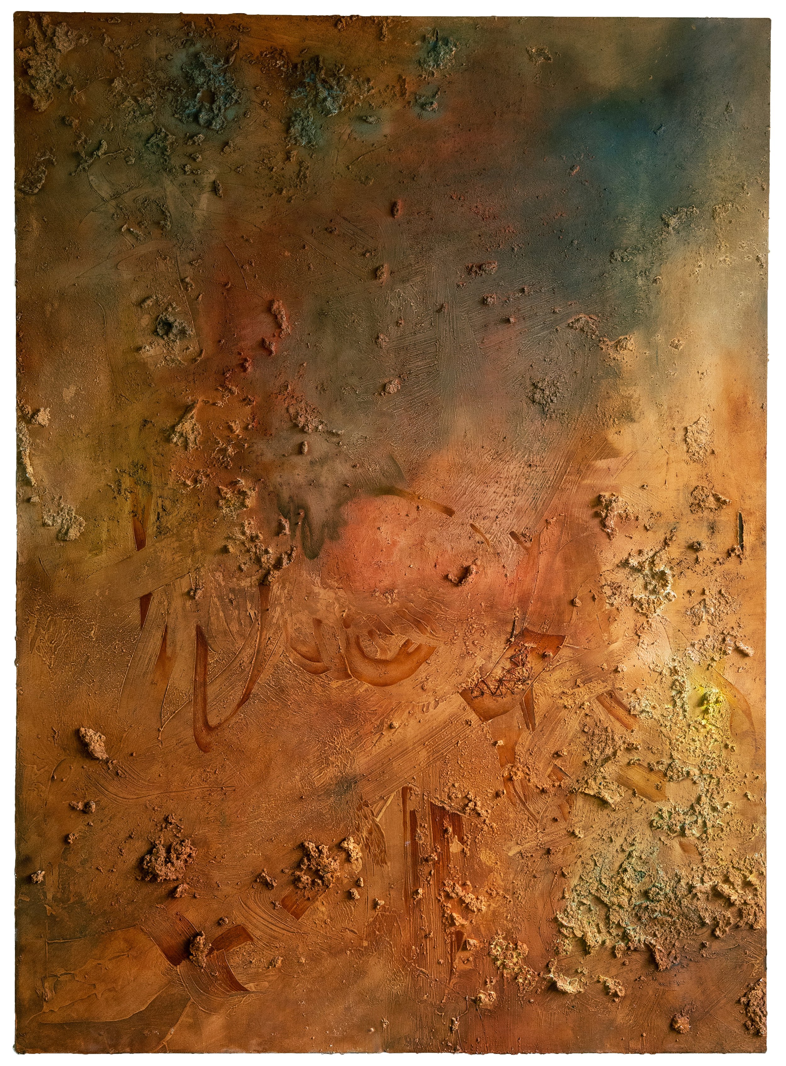 (Automatism Series) Untitled 1 - Oil, Wall glue powder, Calcium Carbonate - 185cm x 130cm - 2023