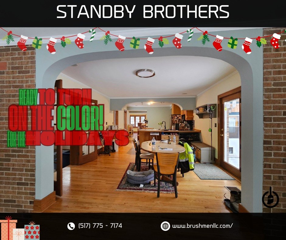 Let Standby Brothers Painting transform your living space into a warm, inviting haven for holiday celebrations. Whether you&rsquo;re hosting family dinners or festive gatherings, a fresh coat of paint can make all the difference!

GET AN ESTIMATE NOW
