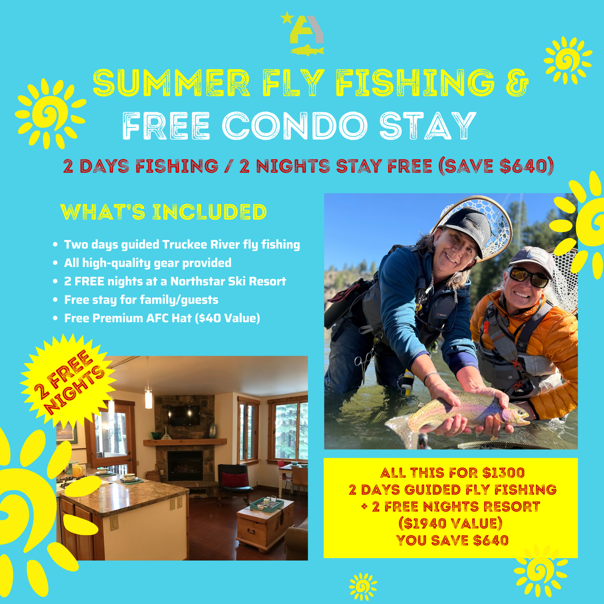 Summer Deal Buy 2 Days of Fishing, Get 2 Nights of Lodging Free