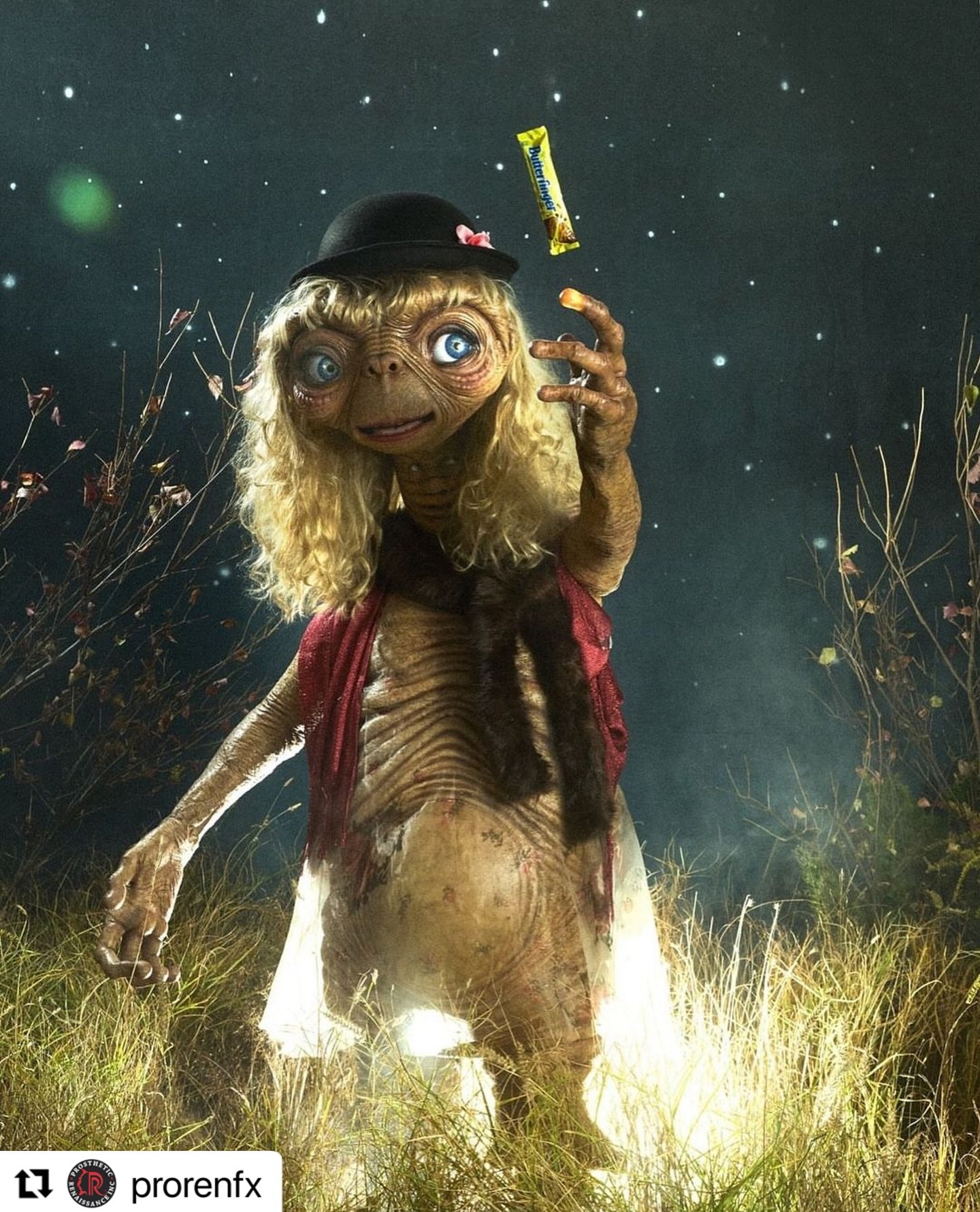 #Repost @prorenfx 

(I feel incredibly lucky to have been able to watch not only one but 2 E.T &lsquo;s come to life in front of my very own eyes, going from a 3D model to a huge fully moving animatronic creature. Just mind blowing. My inner child is