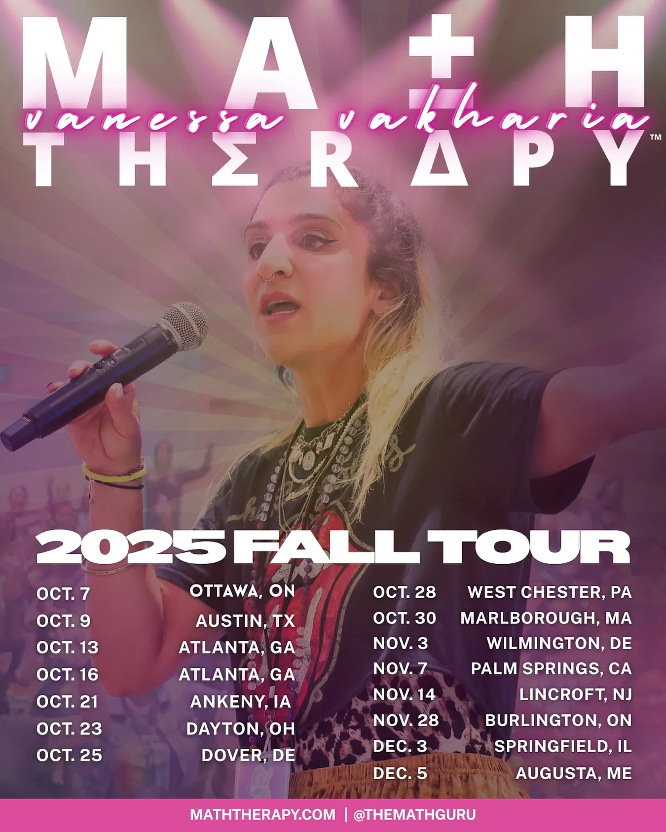👀 The #MathTherapy tour starts next week! What city am I seeing you in this fall?! 🗺️👇