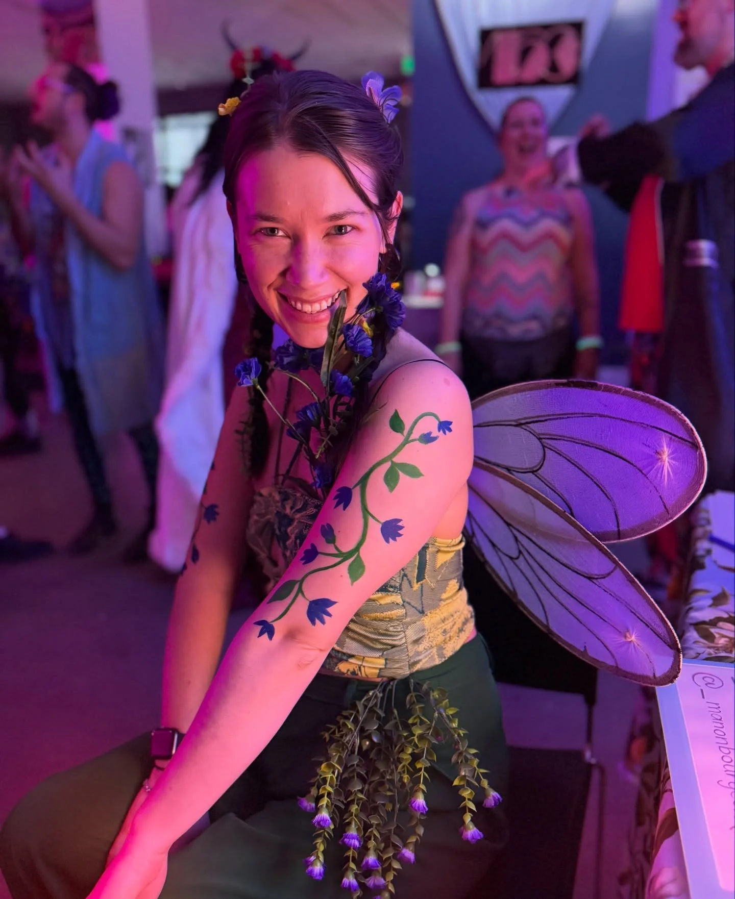 Recent face paints&hellip; and inspiration for this weekend! 🌸💛 

I&rsquo;ll be face painting at Solar Flair @planetfabulon this Saturday, and you bet the UV paints will shining through! ✨

I&rsquo;m so excited to dance, paint, and be a part of thi