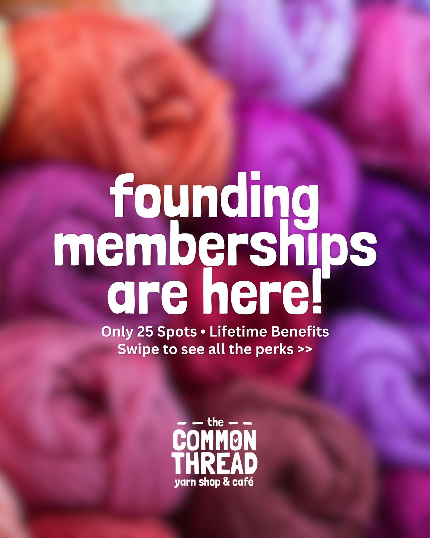 ✨ It&rsquo;s here &mdash; Founding Memberships are officially live! ✨ 
This is a one-time invitation to join The Common Thread before we open our doors, and help shape something beautiful from the very beginning. 💛 
We&rsquo;ve saved just 25 spots f