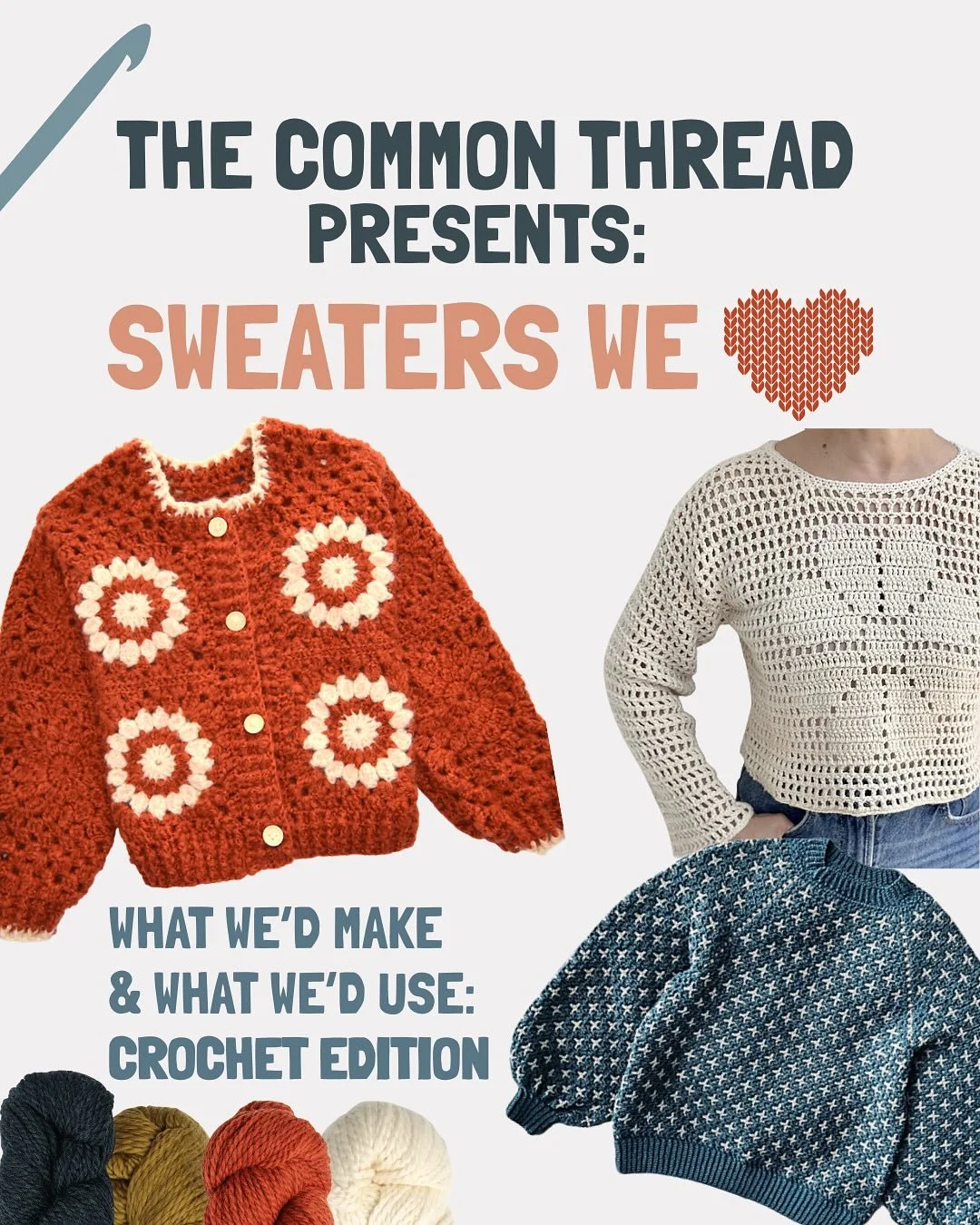 Sweater season is almost here!✨🧶 
There&rsquo;s something so satisfying about making your own sweater&hellip; choosing the yarn, watching it take shape, and ending up with something cozy that feels completely your own 

If you&rsquo;re starting to g
