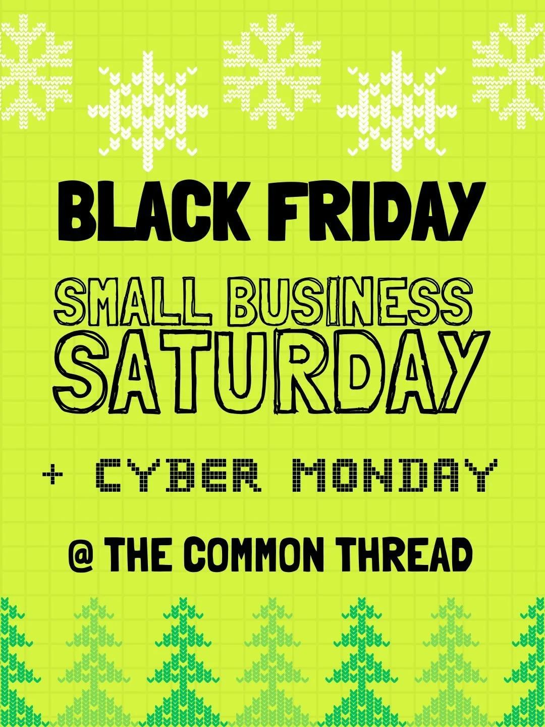 It&rsquo;s a big week at The Common Thread 💛

Starting tomorrow (Tuesday) through Saturday, we&rsquo;re rolling out a handful of cozy, maker-friendly specials as a thank-you to everyone who&rsquo;s supported this little fiber arts shop + caf&eacute;