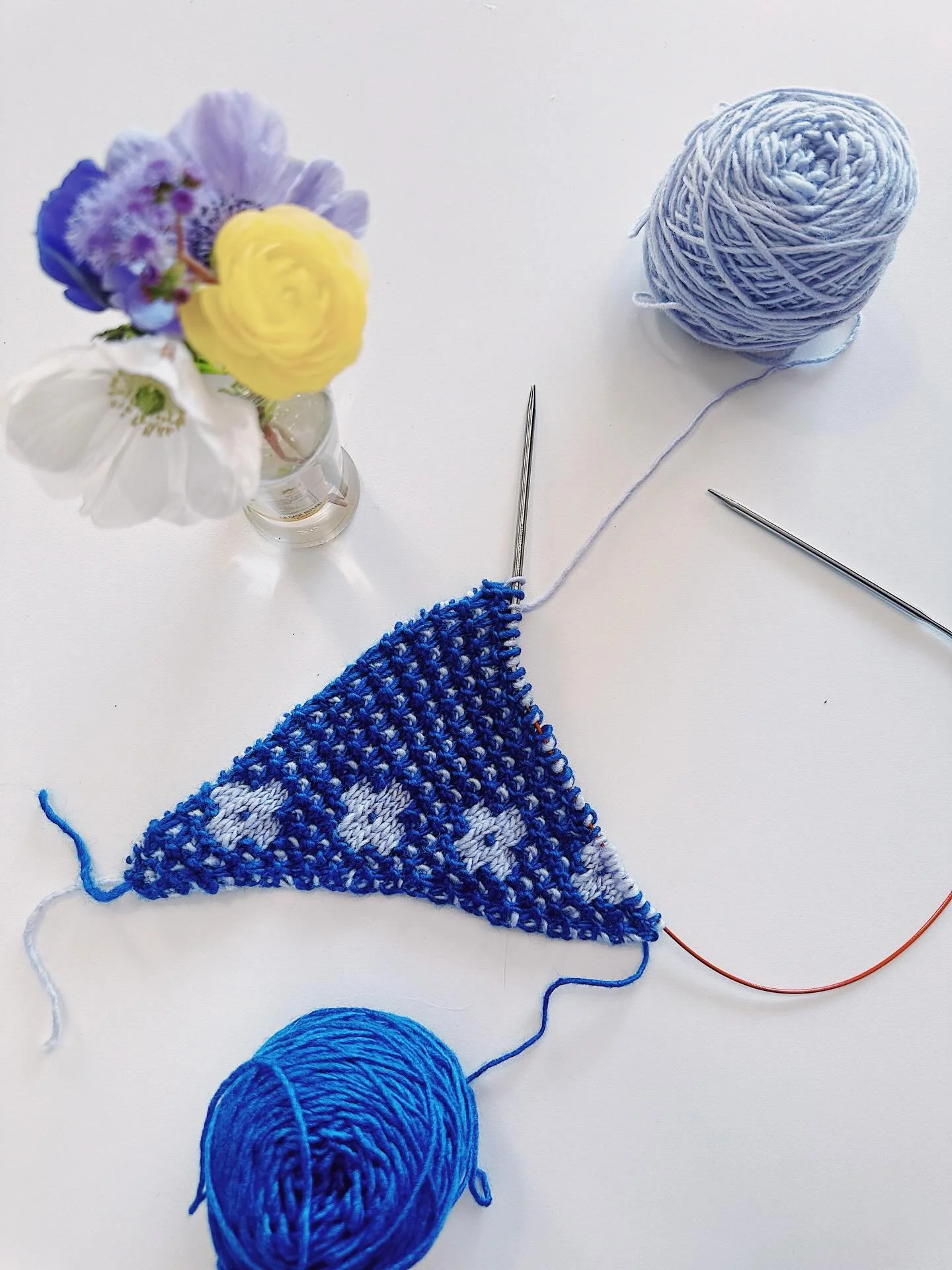 Current WIP + New Yarn Arrival 🪻🌸🩵

Shannon here! Yesterday I cast on the Pressed Flowers Kerchief (pattern by @hobbii_yarn &amp; @pompommag) using Manos del Uruguay Silk Blend, and I truly can&rsquo;t say enough good things about this yarn.

The 