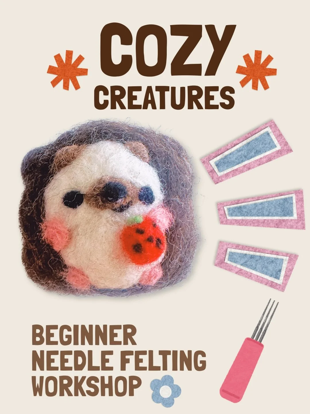 🦔 Cozy Creatures incoming&hellip;

We&rsquo;re so excited to announce the return of our Beginner Needle Felting Workshop where you&rsquo;ll be creating Herbie, the cutest little felted hedgehog, completely from scratch. Truly, prepare to fall in lov